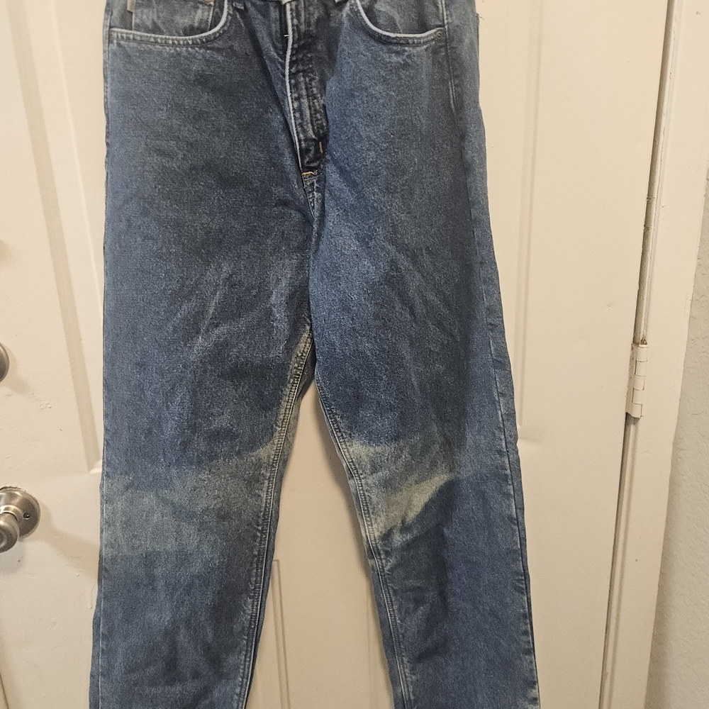 VTG Y2K Carhartt B172 DST Flannel Lined Blue Jeans